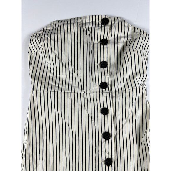 Who What Wear Button Up Striped Strapless Dress size Small - Picture 4 of 14